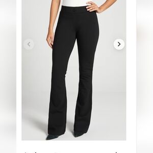 Betabrand DPYP Pull On Classic Black Trousers Faux Pockets/Zipper SZ M